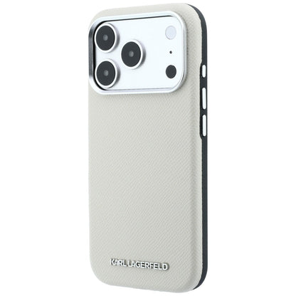 Karl Lagerfeld Grained Elongated Logo MagSafe Case for iPhone 17 Pro Max / 18 Pro Max - Beige_1