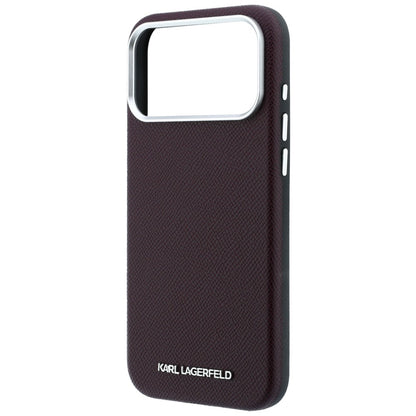 Karl Lagerfeld Grained Elongated Logo MagSafe case for iPhone 17 Pro Max / 18 Pro Max - burgundy_5