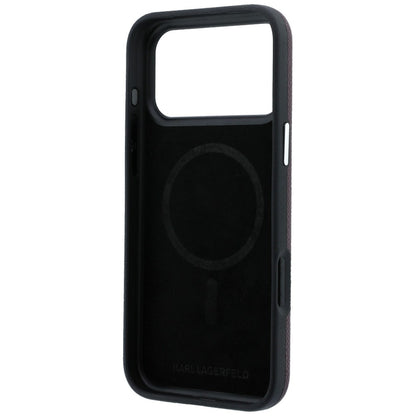 Karl Lagerfeld Grained Elongated Logo MagSafe case for iPhone 17 Pro Max / 18 Pro Max - burgundy_6