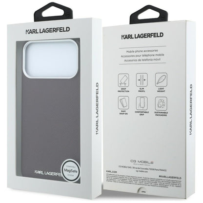 Karl Lagerfeld Grained Elongated Logo MagSafe case for iPhone 17 Pro Max / 18 Pro Max - burgundy_7