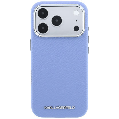 Karl Lagerfeld Grained Elongated Logo MagSafe Case for iPhone 17 Pro Max / 18 Pro Max - Blue_2
