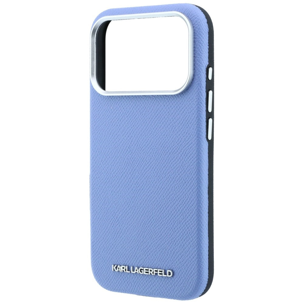 Karl Lagerfeld Grained Elongated Logo MagSafe Case for iPhone 17 Pro Max / 18 Pro Max - Blue_5