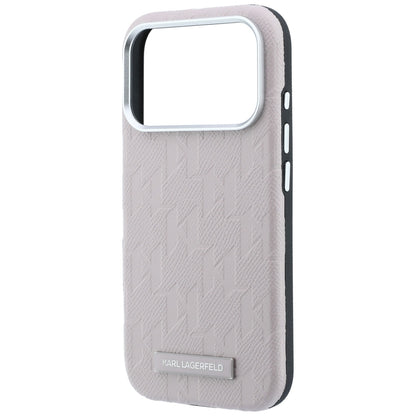 Karl Lagerfeld Grained Mono Resin Logo MagSafe Case for iPhone 17 Pro / 18 Pro - Pink_5