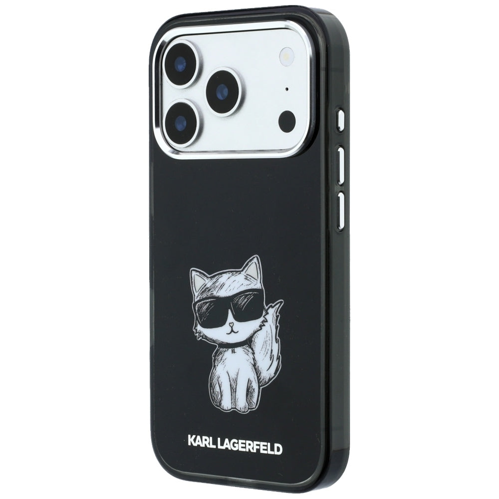 Karl Lagerfeld IML Choupette Body Sketch Print MagSafe Case for iPhone 17 Pro / 18 Pro - Black_1