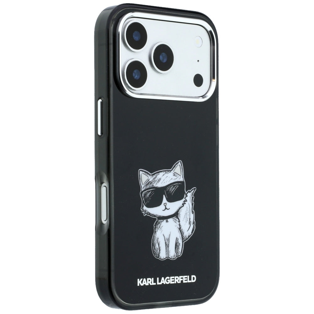 Karl Lagerfeld IML Choupette Body Sketch Print MagSafe Case for iPhone 17 Pro / 18 Pro - Black_3