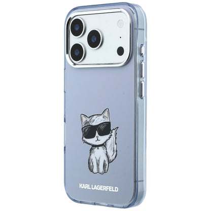 Karl Lagerfeld IML Choupette Body Sketch Print MagSafe Case for iPhone 17 Pro / 18 Pro - Light Blue_1