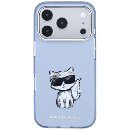 Karl Lagerfeld IML Choupette Body Sketch Print MagSafe Case for iPhone 17 Pro / 18 Pro - Light Blue_2
