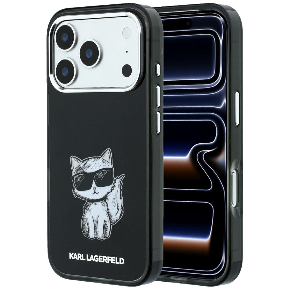 Karl Lagerfeld IML Choupette Body Sketch Print MagSafe Case for iPhone 17 Pro Max / 18 Pro Max - Black_0