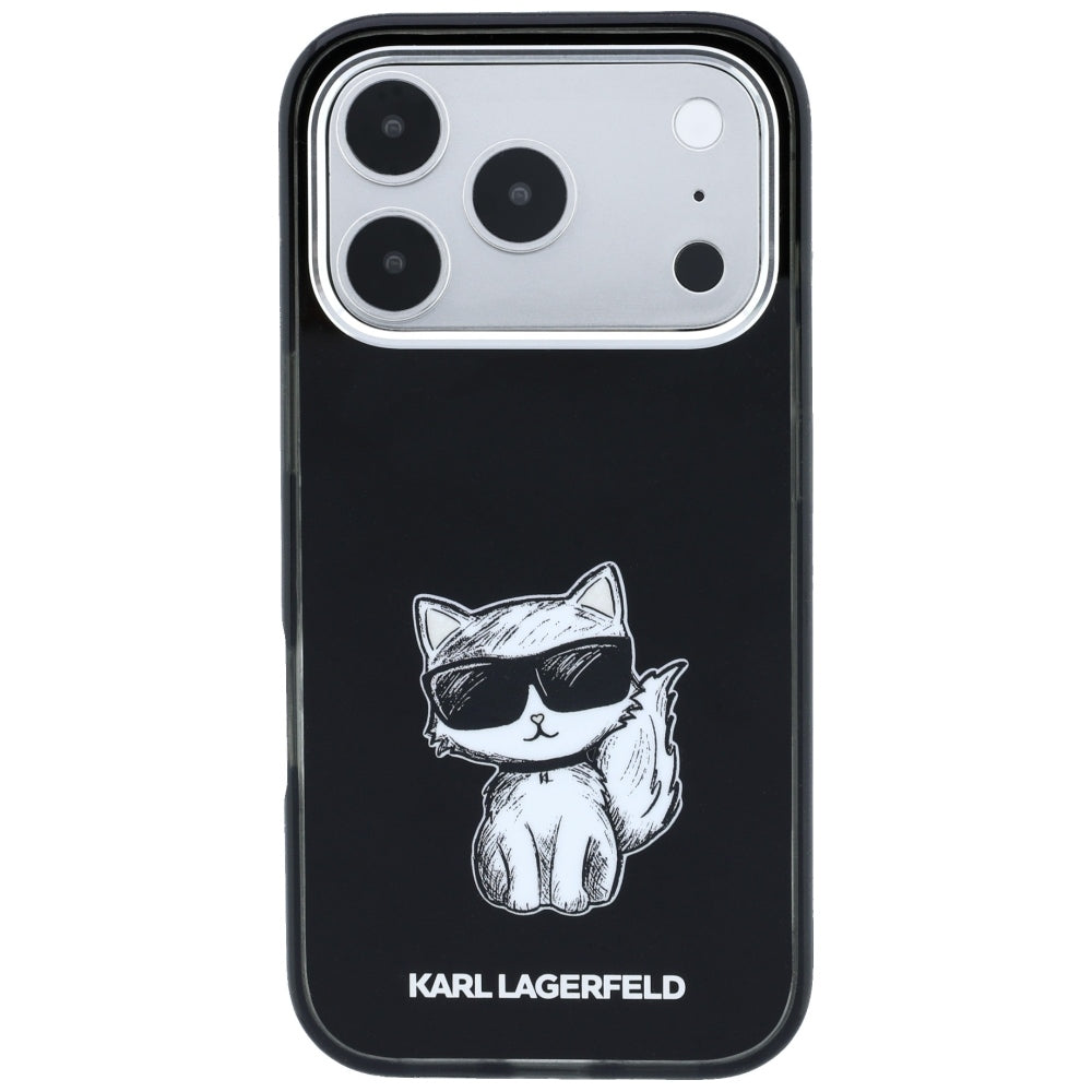Karl Lagerfeld IML Choupette Body Sketch Print MagSafe Case for iPhone 17 Pro Max / 18 Pro Max - Black_2