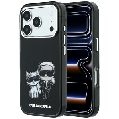Karl Lagerfeld IML Karl&amp;Choupette Bodies Sketch Print MagSafe Case for iPhone 17 Pro Max / 18 Pro Max - Black_0