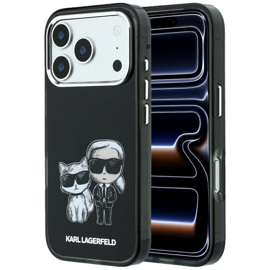 Karl Lagerfeld IML Karl&amp;Choupette Bodies Sketch Print MagSafe Case for iPhone 17 Pro Max / 18 Pro Max - Black_0
