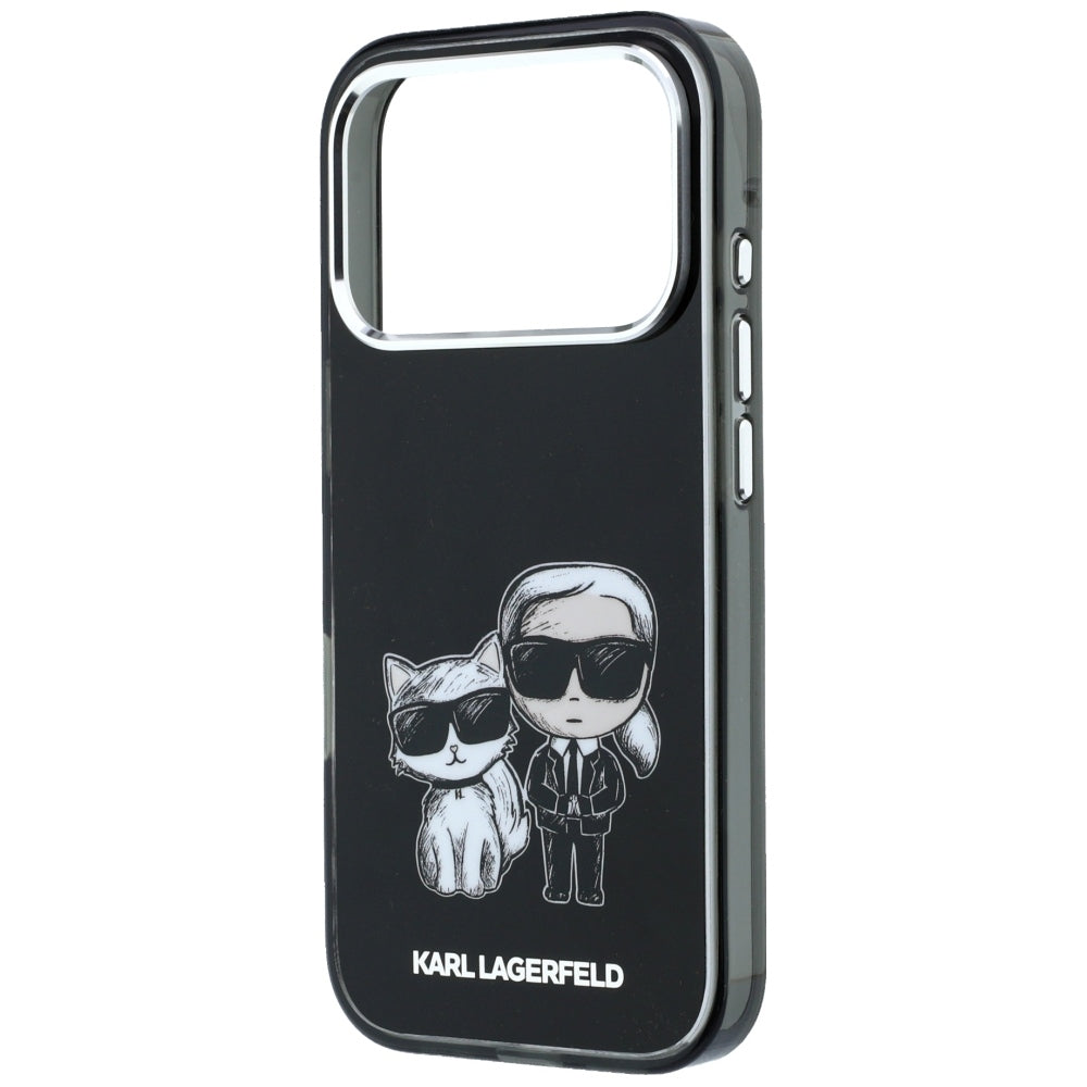 Karl Lagerfeld IML Karl&amp;Choupette Bodies Sketch Print MagSafe Case for iPhone 17 Pro Max / 18 Pro Max - Black_5