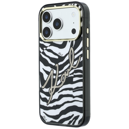 Karl Lagerfeld IML Signature Zebra Glitter MagSafe Case for iPhone 17 Pro Max / 18 Pro Max - Gold_1