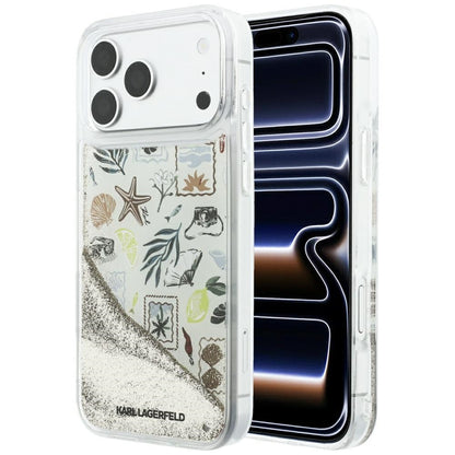 Karl Lagerfeld Liquid Glitter Beach &amp; Sand Case for iPhone 17 Pro Max / 18 Pro Max - Beige_0