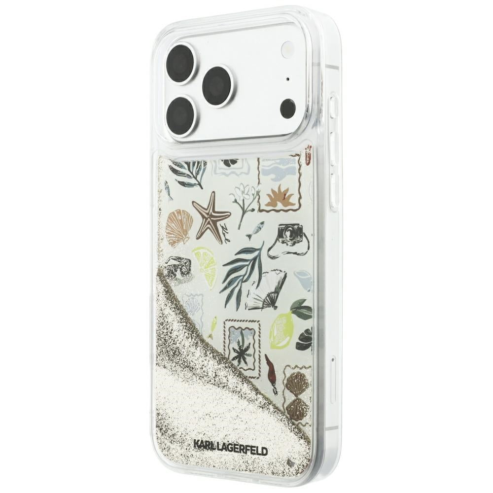 Karl Lagerfeld Liquid Glitter Beach &amp; Sand Case for iPhone 17 Pro Max / 18 Pro Max - Beige_1