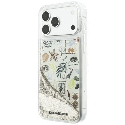 Karl Lagerfeld Liquid Glitter Beach &amp; Sand Case for iPhone 17 Pro Max / 18 Pro Max - Beige_1