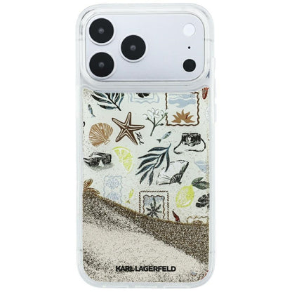 Karl Lagerfeld Liquid Glitter Beach &amp; Sand Case for iPhone 17 Pro Max / 18 Pro Max - Beige_2