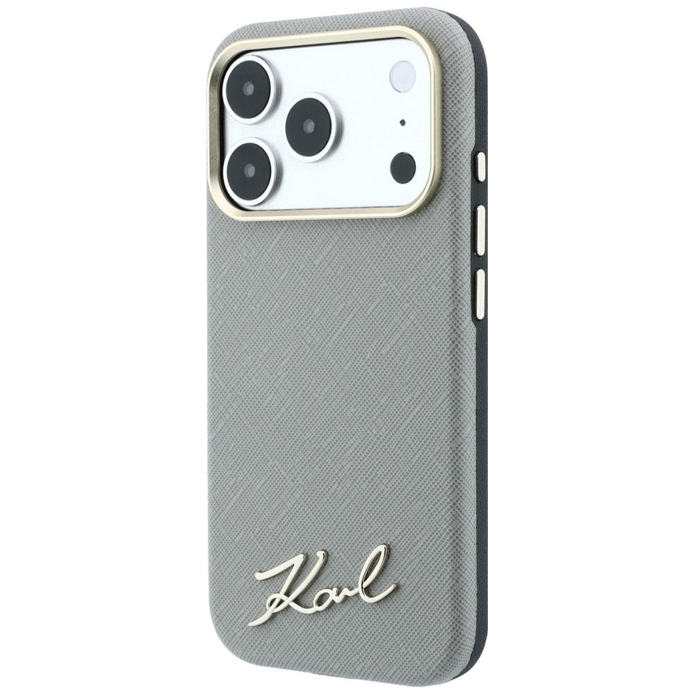 Capa Dura Karl Lagerfeld / Saffiano Beige / MagSafe para Apple iPhone 18 Pro Max / 17 Pro Max / 3666339658892_1
