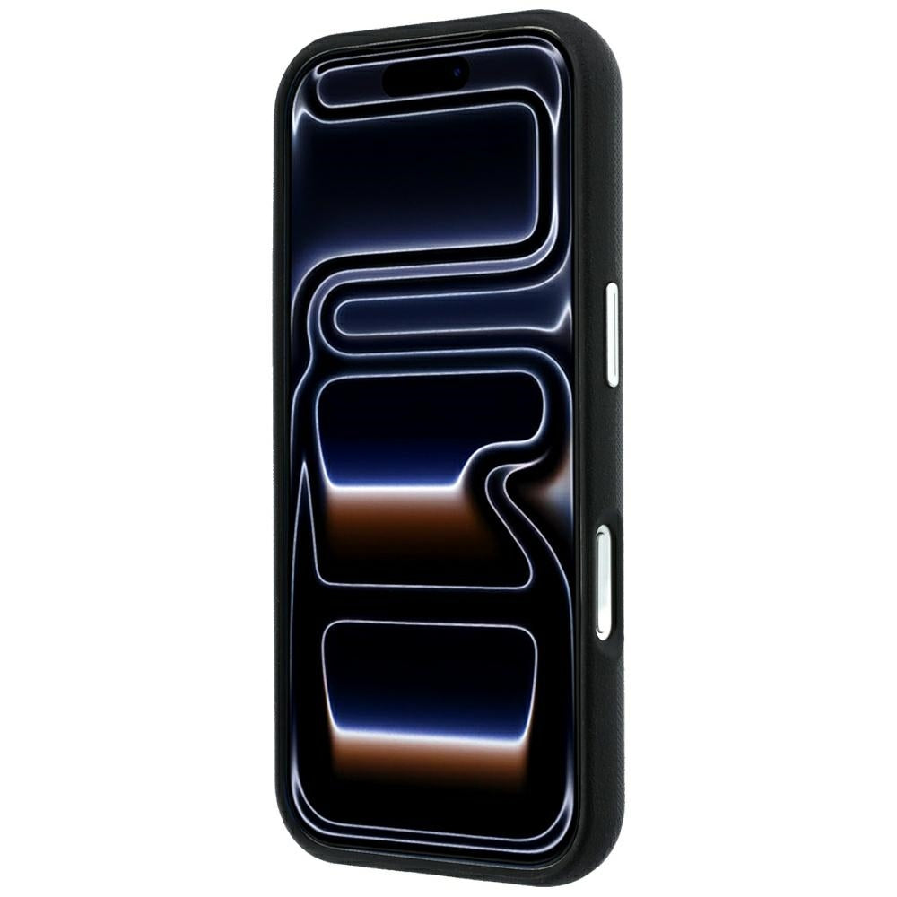 Karl Lagerfeld Saffiano Small Script Metal Logo MagSafe Case for iPhone 17 Pro Max / 18 Pro Max - Black_4
