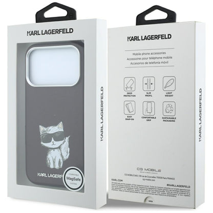 Karl Lagerfeld Smooth Choupette Sketch MagSafe case for iPhone 17 Pro / 18 Pro - burgundy_7