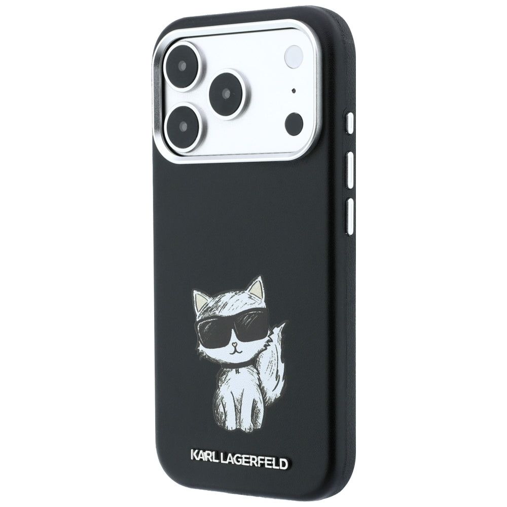 Karl Lagerfeld Smooth Choupette Sketch MagSafe Case for iPhone 18 Pro / 17 Pro / 18 Pro - Black_1