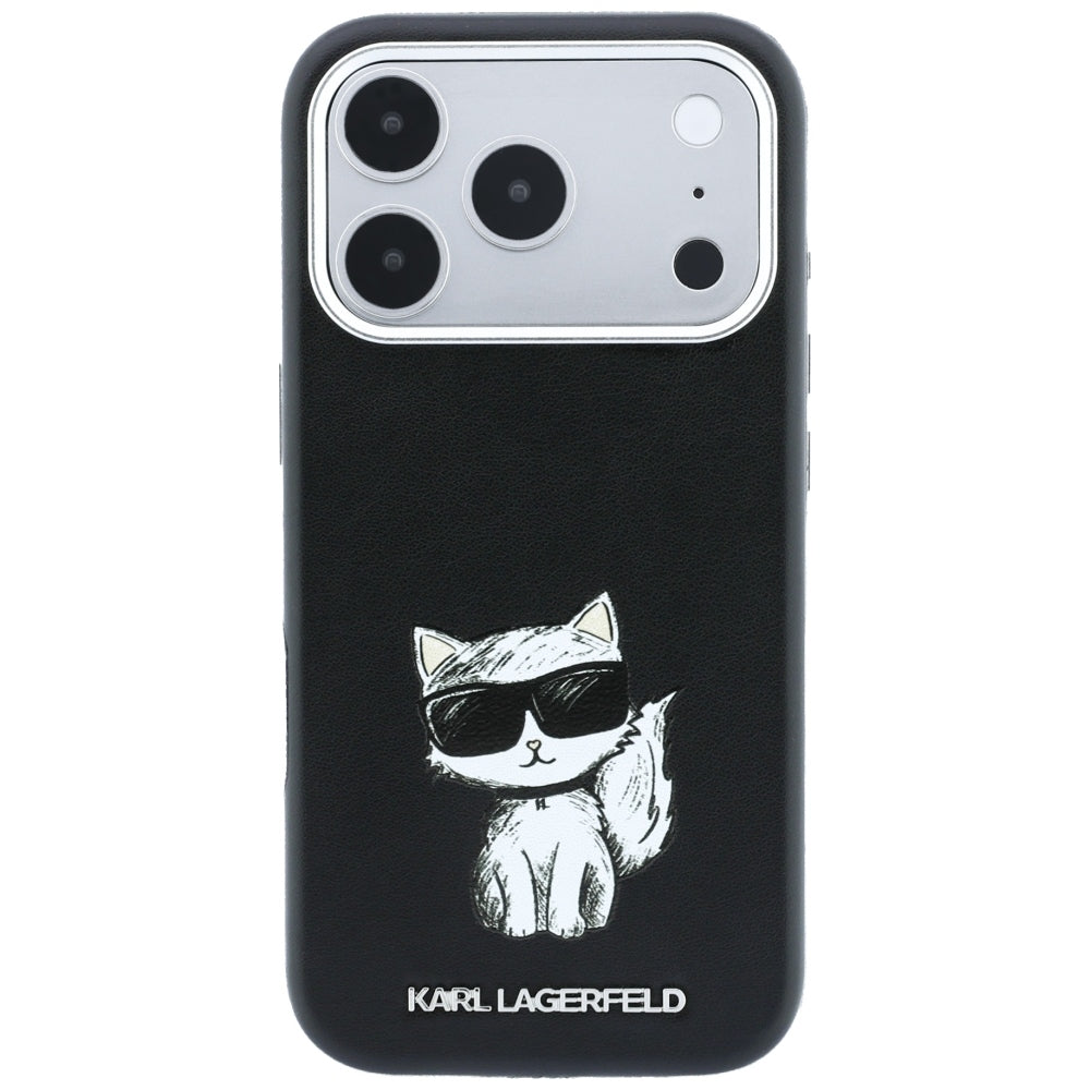 Karl Lagerfeld Smooth Choupette Sketch MagSafe Case for iPhone 18 Pro / 17 Pro / 18 Pro - Black_2