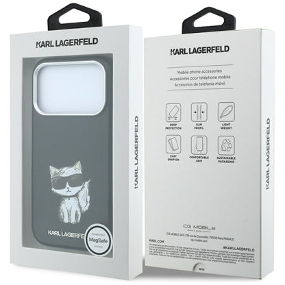 Karl Lagerfeld Smooth Choupette Sketch MagSafe Case for iPhone 18 Pro / 17 Pro / 18 Pro - Black_7