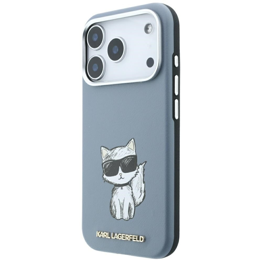 Karl Lagerfeld Smooth Choupette Sketch MagSafe case for iPhone 18 Pro / 17 Pro - light blue_1