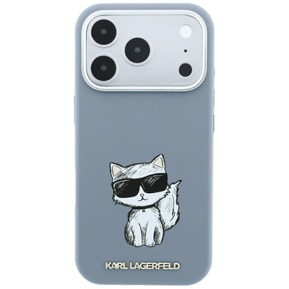 Karl Lagerfeld Smooth Choupette Sketch MagSafe case for iPhone 18 Pro / 17 Pro - light blue_2