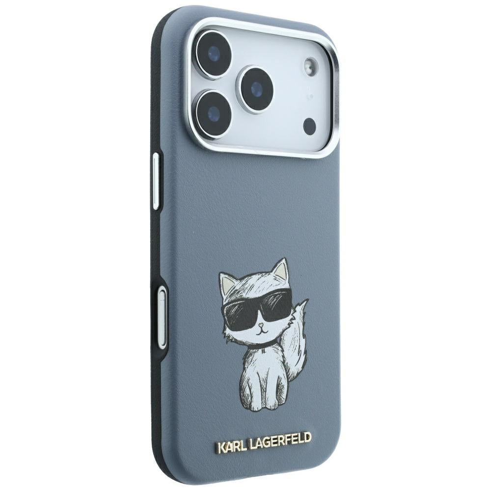 Karl Lagerfeld Smooth Choupette Sketch MagSafe case for iPhone 18 Pro / 17 Pro - light blue_3
