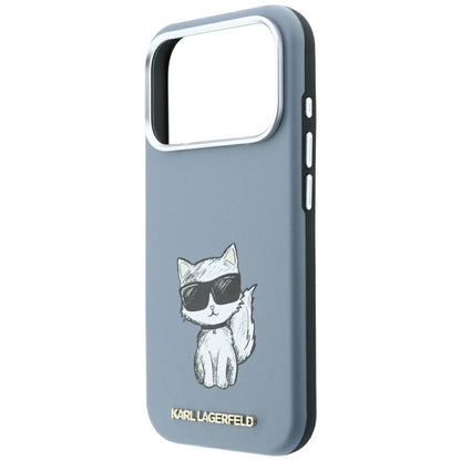Karl Lagerfeld Smooth Choupette Sketch MagSafe case for iPhone 18 Pro / 17 Pro - light blue_5