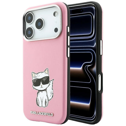 Karl Lagerfeld Smooth Choupette Sketch MagSafe Case for iPhone 18 Pro / 17 Pro - Pink_0
