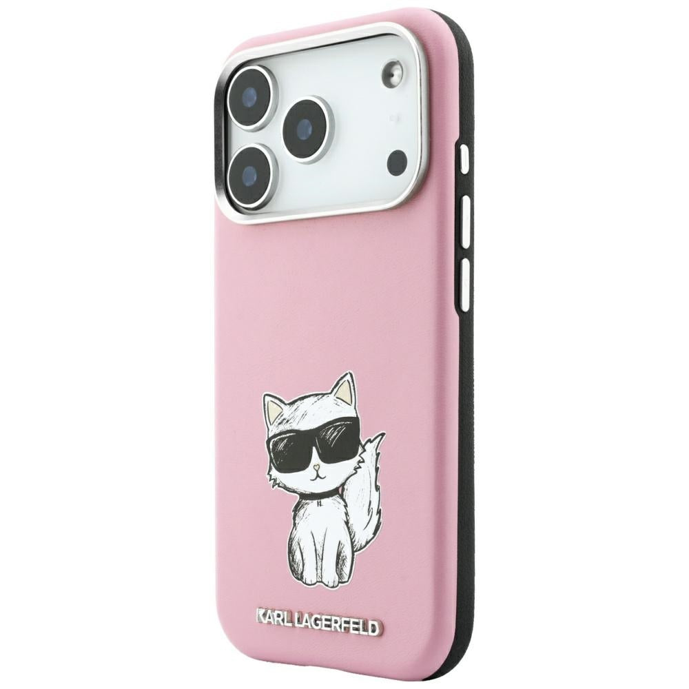 Karl Lagerfeld Smooth Choupette Sketch MagSafe Case for iPhone 18 Pro / 17 Pro - Pink_1