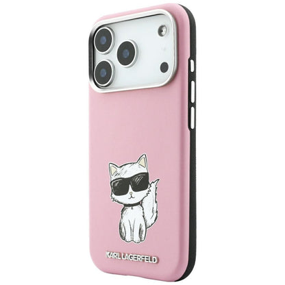 Karl Lagerfeld Smooth Choupette Sketch MagSafe Case for iPhone 18 Pro / 17 Pro - Pink_1