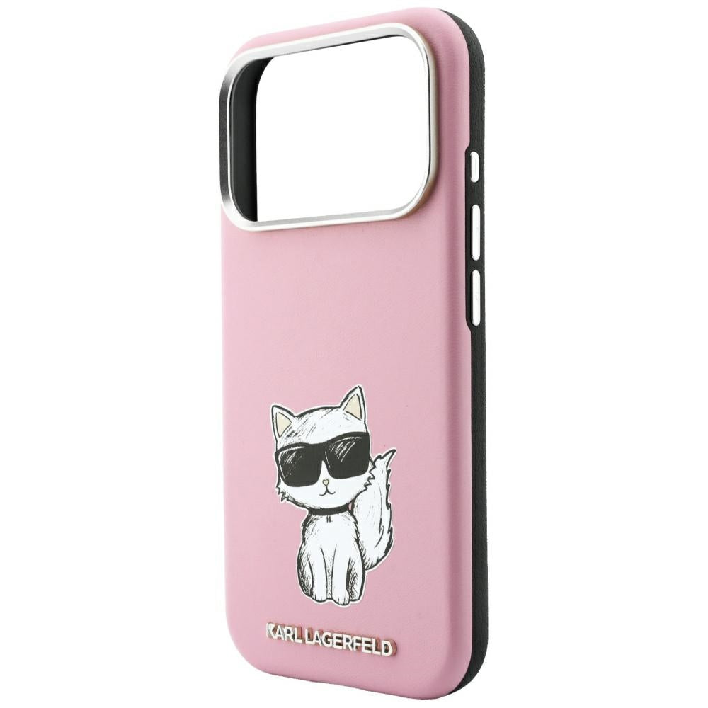 Karl Lagerfeld Smooth Choupette Sketch MagSafe Case for iPhone 18 Pro / 17 Pro - Pink_6
