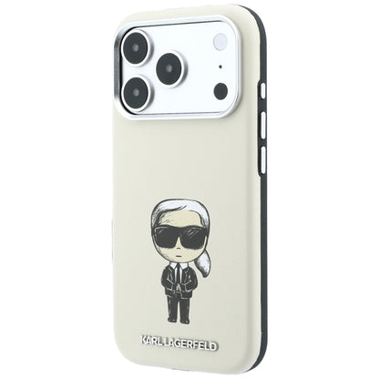 Karl Lagerfeld Smooth Ikonik Sketch MagSafe Case for iPhone 18 Pro / 17 Pro - Beige_1