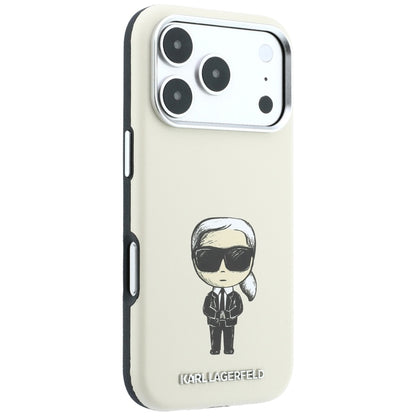 Karl Lagerfeld Smooth Ikonik Sketch MagSafe Case for iPhone 18 Pro / 17 Pro - Beige_3