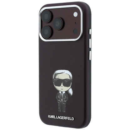 Karl Lagerfeld Smooth Ikonik Sketch MagSafe case for iPhone 18 Pro / 17 Pro - burgundy_1
