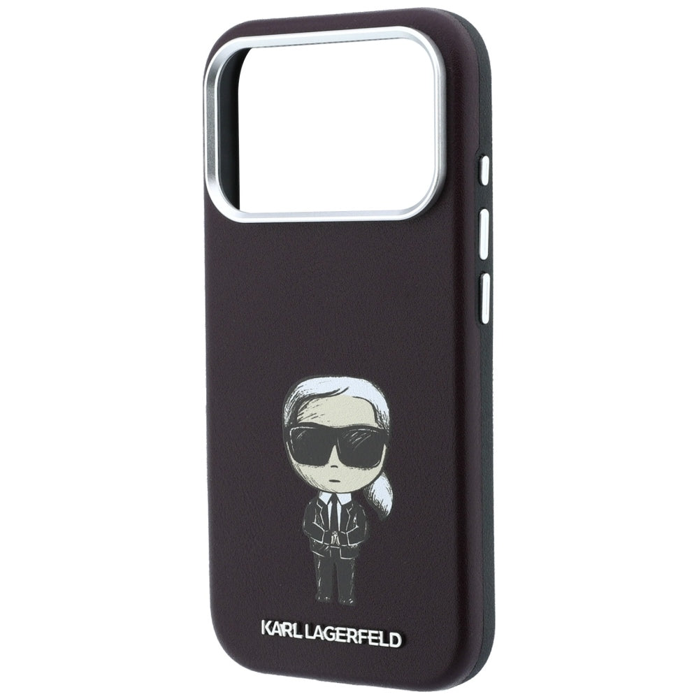 Karl Lagerfeld Smooth Ikonik Sketch MagSafe case for iPhone 18 Pro / 17 Pro - burgundy_5