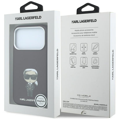 Karl Lagerfeld Smooth Ikonik Sketch MagSafe case for iPhone 18 Pro / 17 Pro - burgundy_7