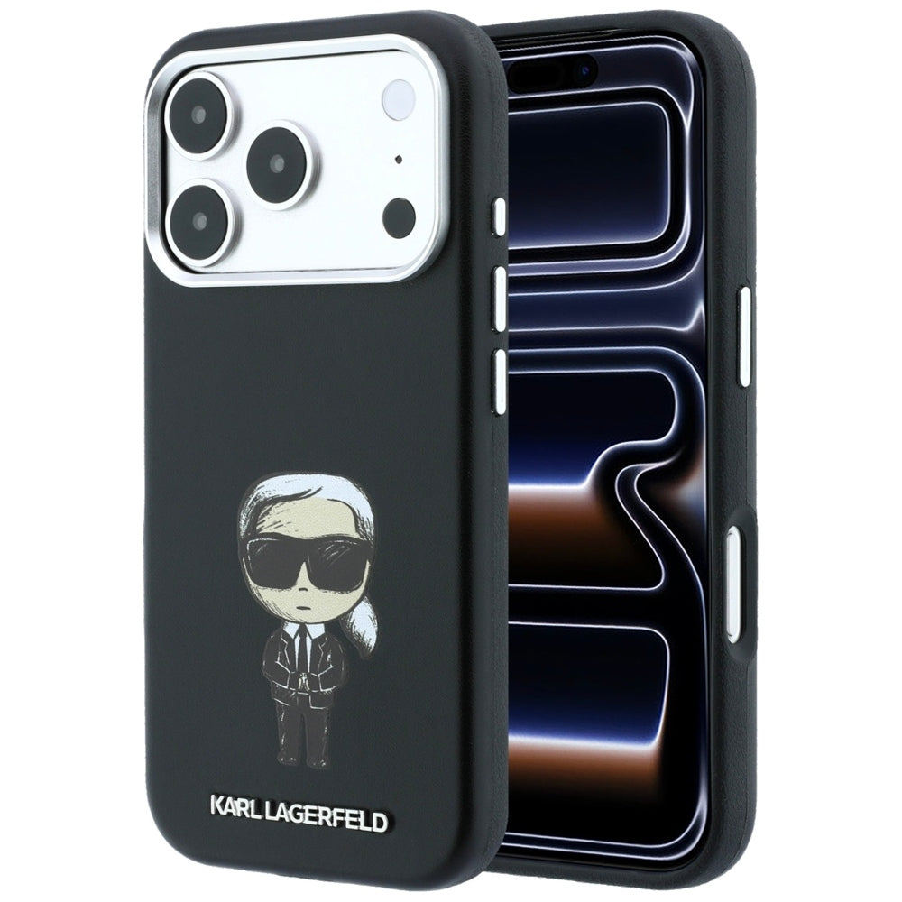 Karl Lagerfeld Smooth Ikonik Sketch MagSafe Case for iPhone 18 Pro / 17 Pro - Black_0