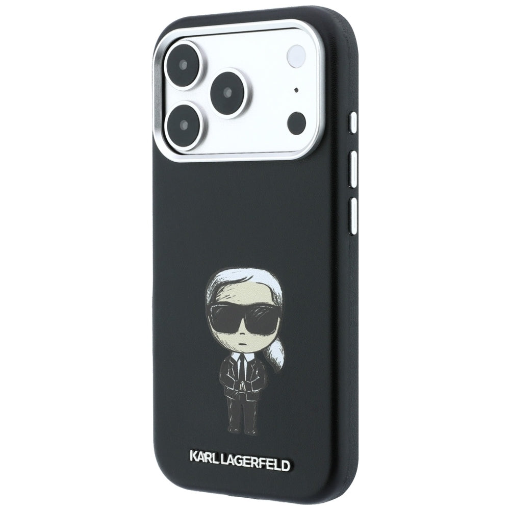 Karl Lagerfeld Smooth Ikonik Sketch MagSafe Case for iPhone 18 Pro / 17 Pro - Black_1