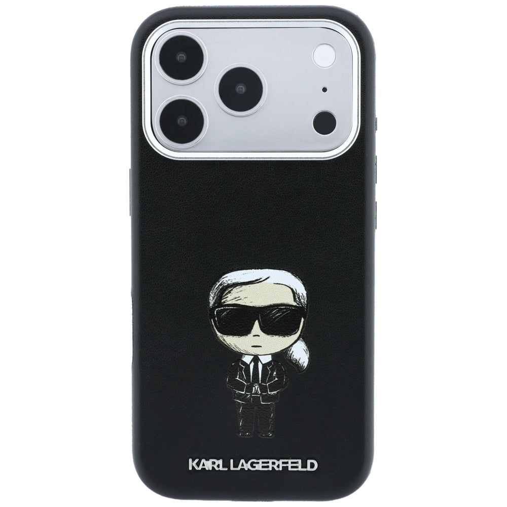 Karl Lagerfeld Smooth Ikonik Sketch MagSafe Case for iPhone 18 Pro / 17 Pro - Black_2