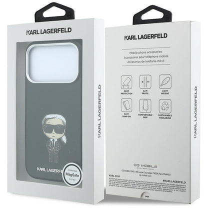 Karl Lagerfeld Smooth Ikonik Sketch MagSafe Case for iPhone 18 Pro / 17 Pro - Black_7
