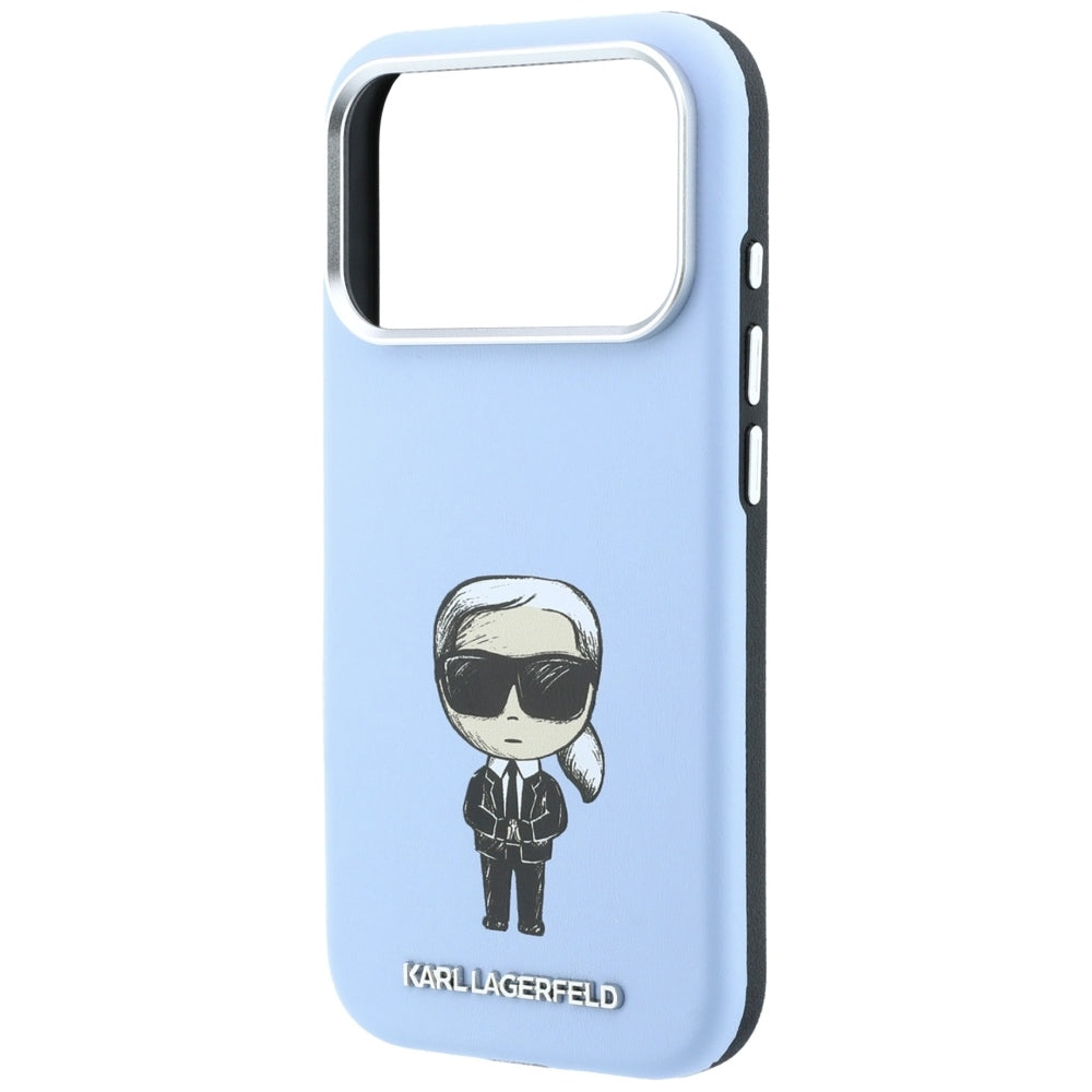 Karl Lagerfeld Smooth Ikonik Sketch MagSafe case for iPhone 18 Pro / 17 Pro - light blue_5