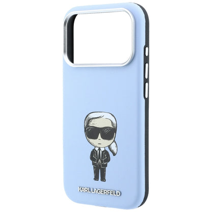 Karl Lagerfeld Smooth Ikonik Sketch MagSafe case for iPhone 18 Pro / 17 Pro - light blue_5