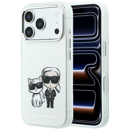 Karl Lagerfeld Smooth Karl &amp; Choupette Bodies Sketch MagSafe Case for iPhone 18 Pro / 17 Pro - Beige_0