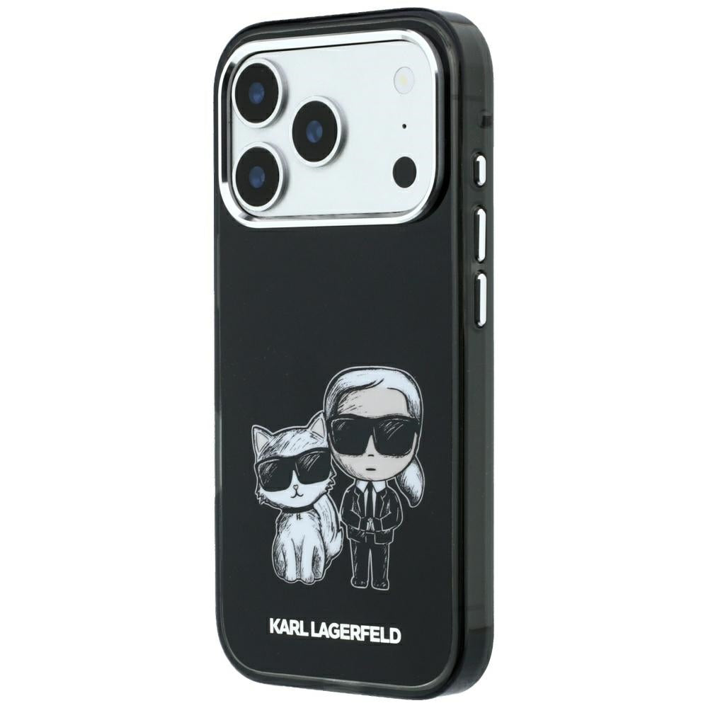 Karl Lagerfeld Smooth Karl &amp; Choupette Bodies Sketch MagSafe Case for iPhone 18 Pro / 17 Pro - Black_1