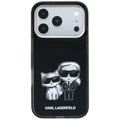 Karl Lagerfeld Smooth Karl &amp; Choupette Bodies Sketch MagSafe Case for iPhone 18 Pro / 17 Pro - Black_2