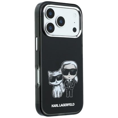 Karl Lagerfeld Smooth Karl &amp; Choupette Bodies Sketch MagSafe Case for iPhone 18 Pro / 17 Pro - Black_3